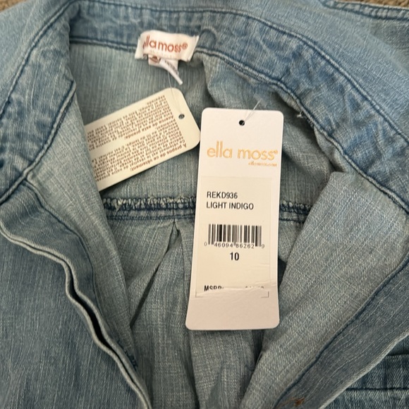 Ella Moss Girls Denim Dress NWT - Picture 2 of 3